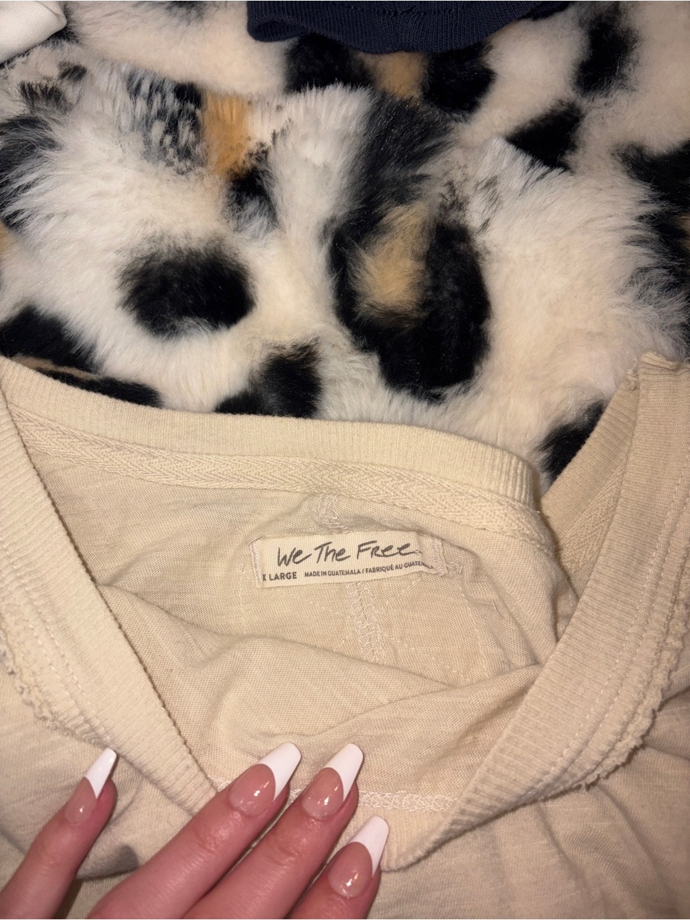 free people we the free crop tan long sleeve crop top - Picture 3 of 4